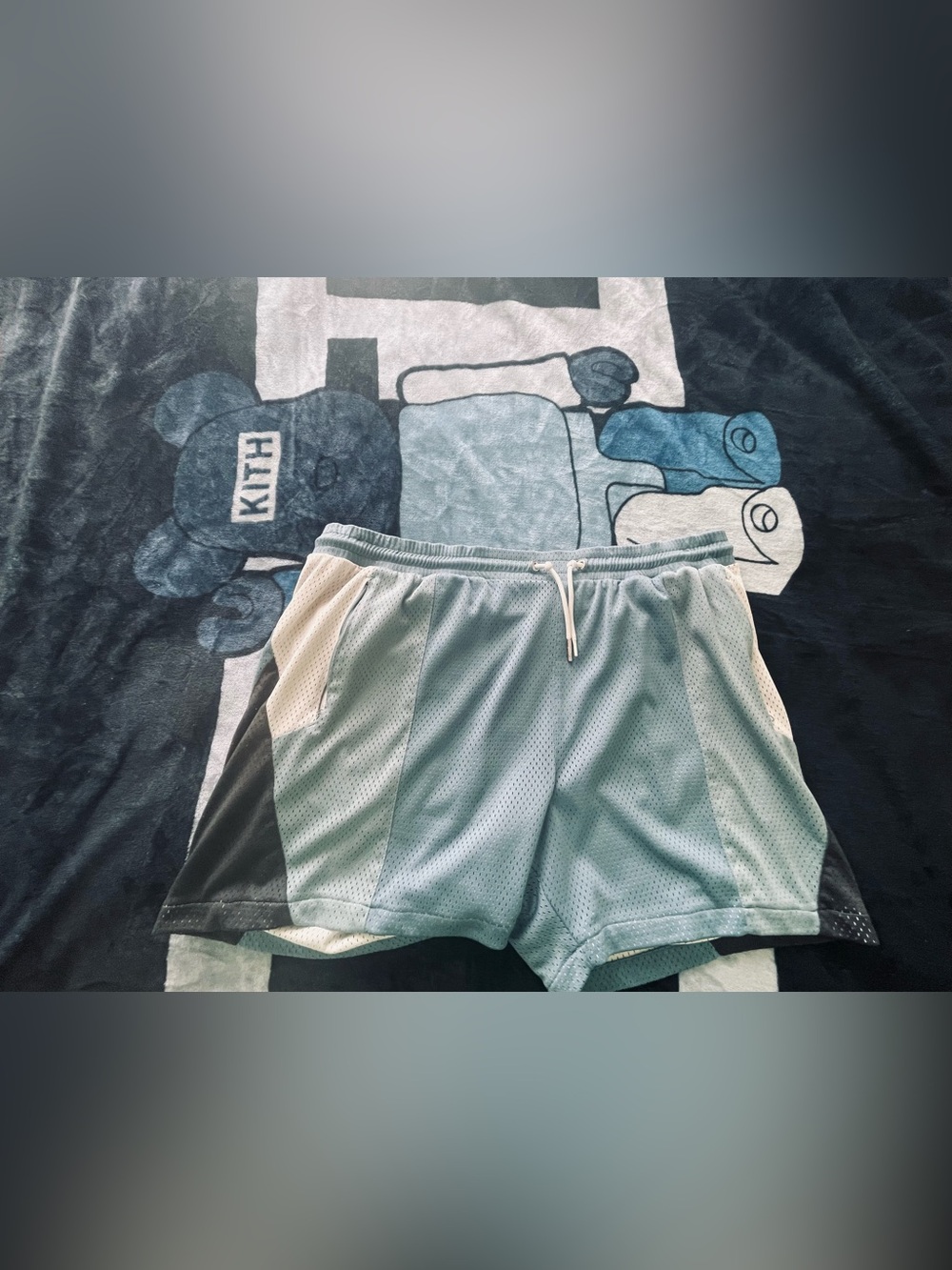 2 ITEM BUNDLE - Kith Shorts - Kith  Denim Teeshirt - XL - Navy Blue
